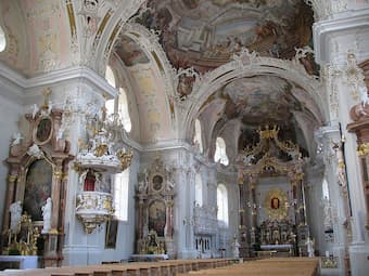 The Wilten Basilica in Innsbruck, a Baroque architecture