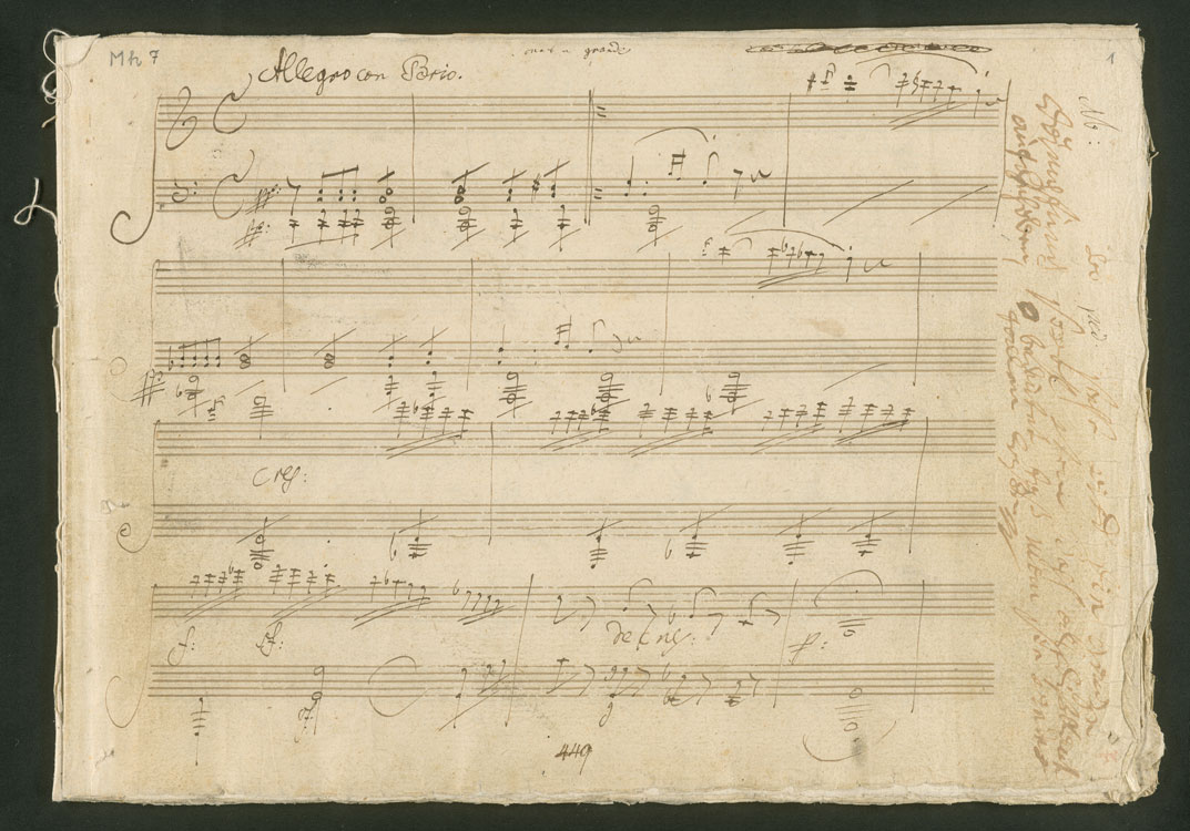 Beethoven's Waldstein piano sonata manuscript