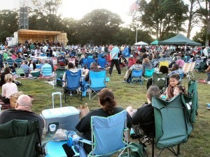 Summer outdoor music performance