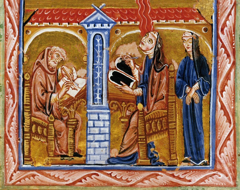 Hildegard receiving music from heaven