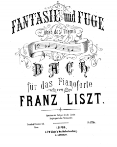 Titlepage of Liszt: Fantasy and Fugue on the Theme B-A-C-H