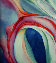 Georgia O'Keeffe - Music in Pink and Blue No. 1 (1918)