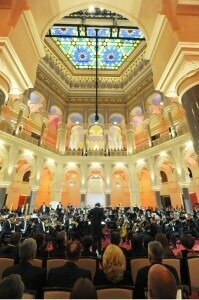 The Philharmonic playing in Sarajevo City Hall in June.Credit: Almin Zrno/EBU