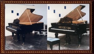 The restored piano, ready for recitals in the Brahmsmuseum