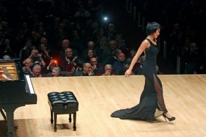 More, more: Yuja Wang last month at Carnegie Hall, where, in her 2013 concert, she played five encores. Credit: Hiroyuki Ito for The New York Times
