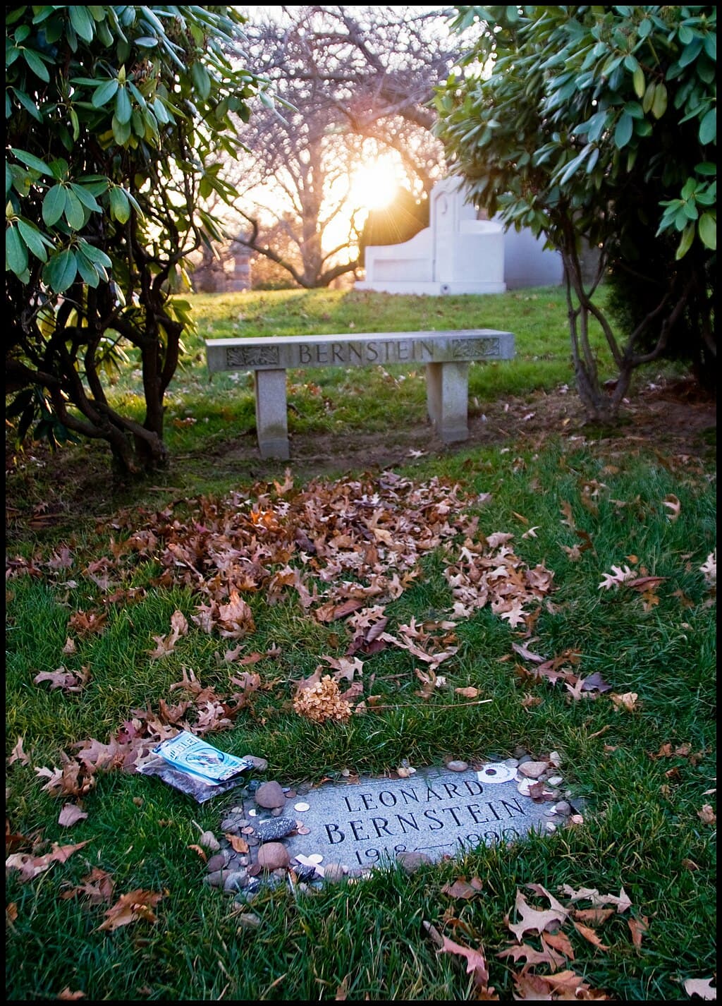 Leonard Bernstein's grave in Green-Wood Cemetery