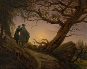 Caspar David Friedrich - Two men Contemplating the Moon