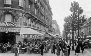 Le Dome café, Paris, in the 1920s, central to these books.