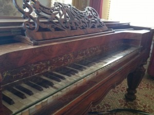 80 years old piano with original ivory inlay