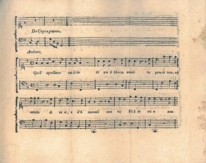 The recently discovered score, thought to be the work of Mozart and Salieri.