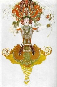 Leon Bakst: The Firebird, costume for Tamara Karsavina