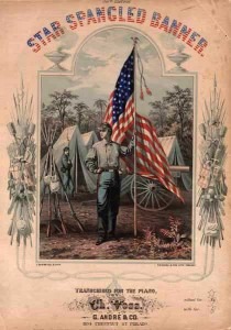 A Civil War–era sheet music cover of the song