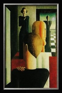 Oskar Schlemmer, Römisches, Vier Figuren im Raum, 1925