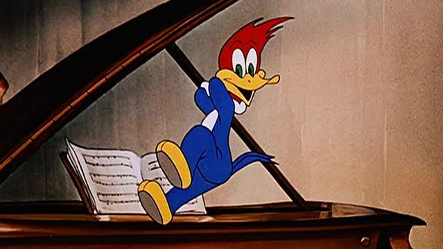 woody woodpecker cartoon piano