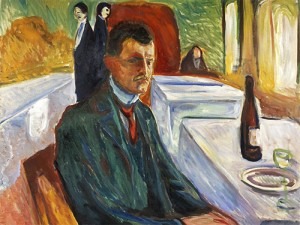 Munch’s Self-Portrait with a Bottle of Wine, 1906 