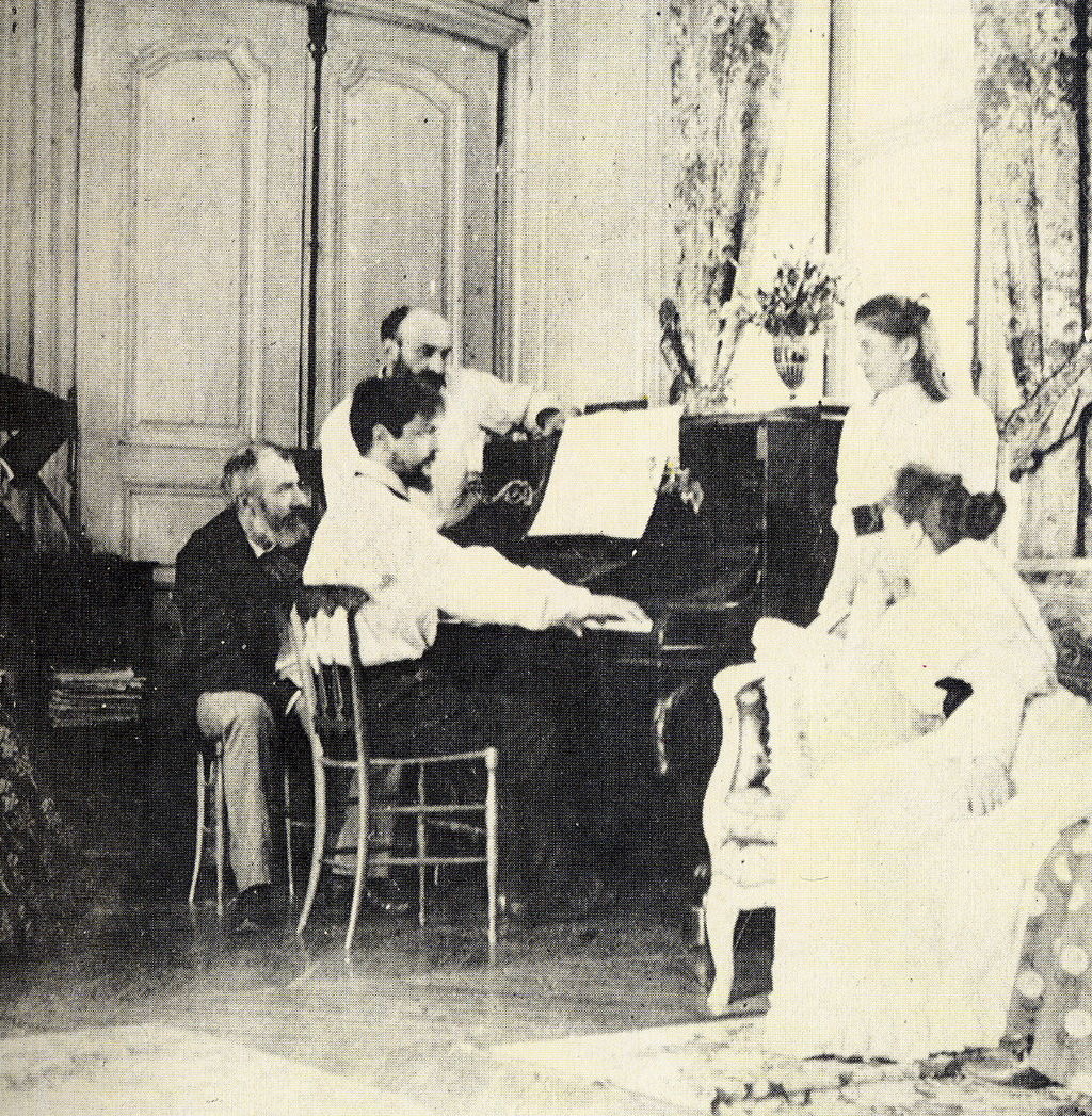 Chausson, standing, turning pages for Debussy (1893)