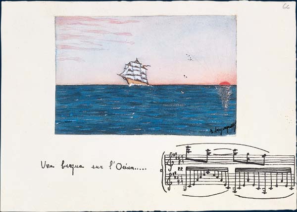  D. Argyrelly: Une barque sur l'océan, gouache owned by Ravel