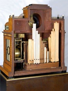 Musical organ clock