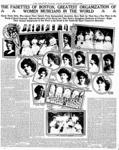 Fadettes in a Pittsburgh, PA, newspaper in 1909