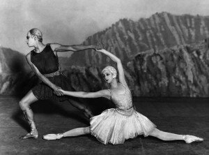 28 Jun 1928 --- Russian ballet dancers Alexandra Danilova and Serge Lifar in the ballet . --- Image by © Hulton-Deutsch Collection/CORBIS 