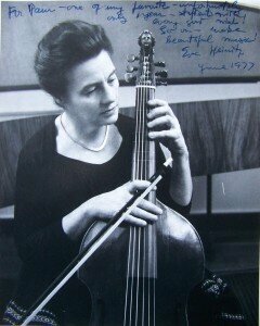 © Eva Heinitz- cellist, gambist and musician extraordinaire by Pamela Roberts