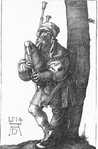 Peasant Cantata. Dürer: Bagpiper 