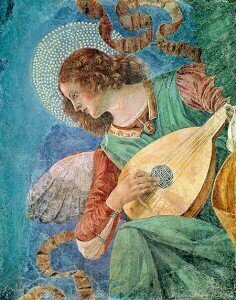Sacred voices: an angelic musician, fresco by Melozzo da Forli, 15th century. © Bridgeman Images.