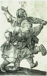 Peasant Cantata; Albrecht Dürer: Peasant Couple Dancing (1514) 