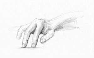 Drawing of pianist’s hand by Sonya Ardan from ‘The Craft of Piano Playing’ by Alan Fraser 