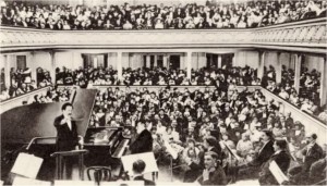 Camille Saint-Saëns at the farewell concert, year 1913 