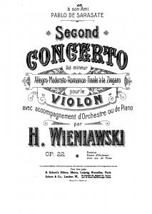 Wieniawski Violin Concerto No. 2 score