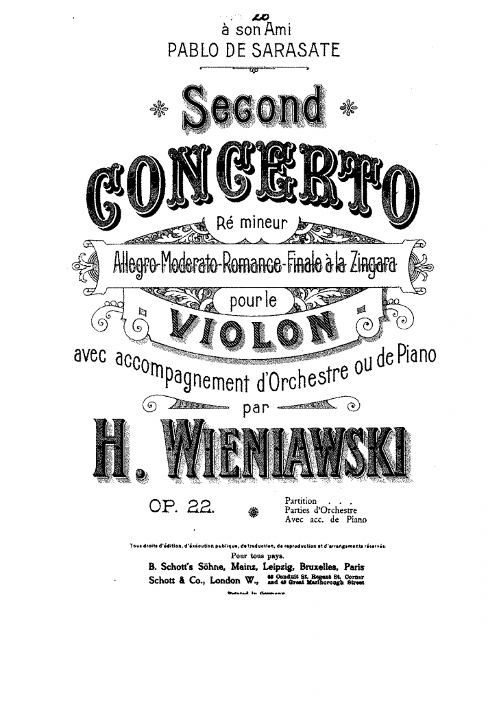 Henryk Wieniawski Violin Concerto No. 2 Background and History