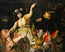 220px-Ferdinand_Keller_-_Scheherazade_und_Sultan_Schariar_(1880)