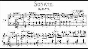 Opening of Beethoven’s Piano Sonata No.17 Op. 31/2