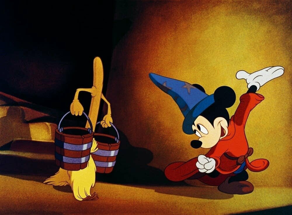 Mickey Mouse as The Sorcerer’s Apprentice in Disney’s Fantasia