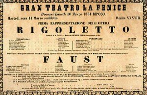 Poster of Rigoletto premiere 