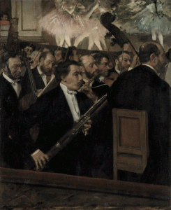 Degas : L’orchestre de l’Opéra (ca. 1870) (Musée d’Orsay, Paris) 