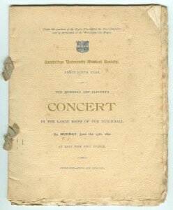 Old concert programme