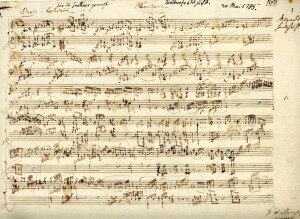 Mozart's manuscript