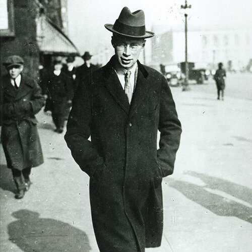 Photo of composer Sergei Prokofiev in Chicago, year 1919 