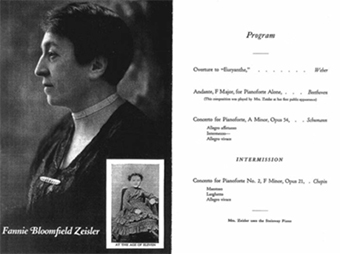 Program from Zeisler’s with the Chicago Symphony Orchestra, February 25, 1925. The caption of the picture said it was Zeisler when she was eleven. 