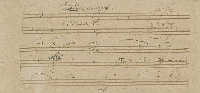 Manuscript of Beethoven's Piano Sonata Op. 110