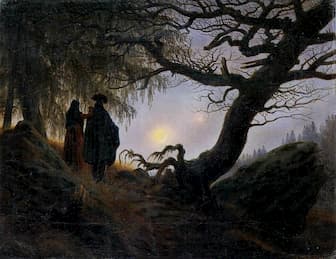 Man and Woman Contemplating the Moon by Caspar David Friedrich