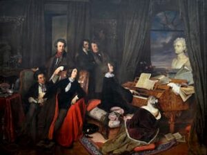 Liszt at the Piano by Josef Danhauser