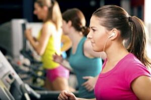 Listening to music while doing exercises
