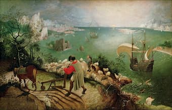 Landscape with the Fall of Icarus by Pieter Bruegel, inspiration for La Chute d’Icare