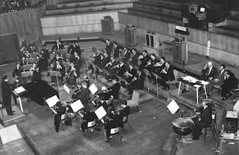 The London Mozart Players recording with Harry Blech at Abbey Road Studio No. 1