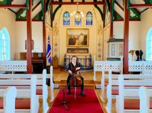 Sæunn's recent concert performing Bach's cello suites at different churches in the Westfjords of Iceland