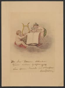 Beethoven's greeting card to Dorothea Ertmann, 1803/1804.