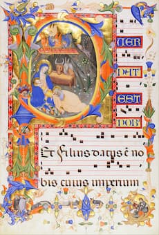 Illumination for ‘Puer natus est’ (14th century)